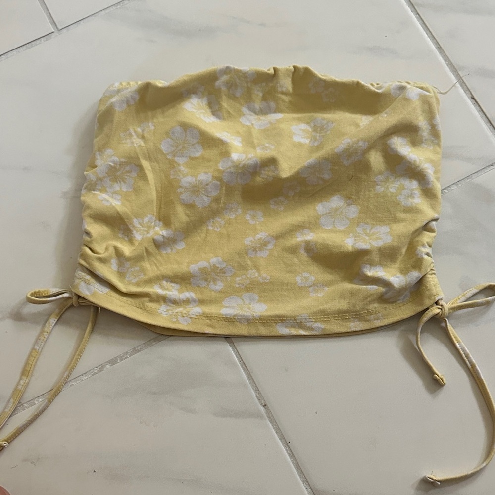 Yellow Floral Tube Top
